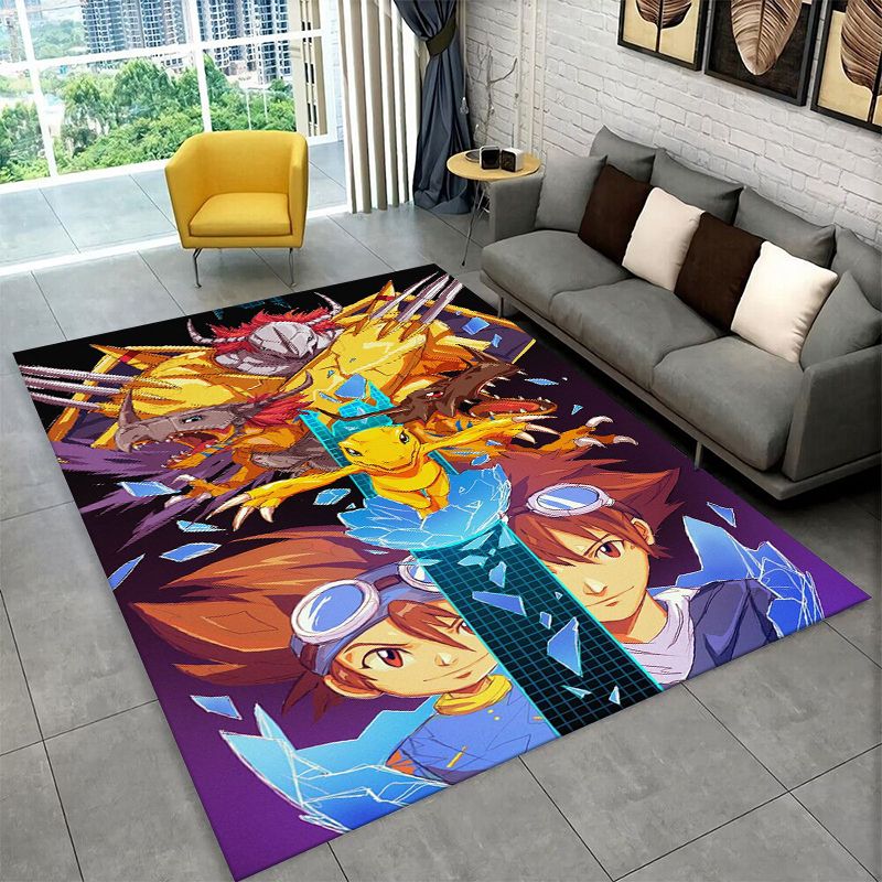Outdoor Adventure With Kids - Digimon Adventure Angewomon Agumon Cartoon Tapijt