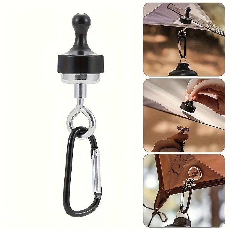 Outdoor Adventure Gear - Magnetische kampeerhaken Supersterk ijzer met veiligheidsophanging