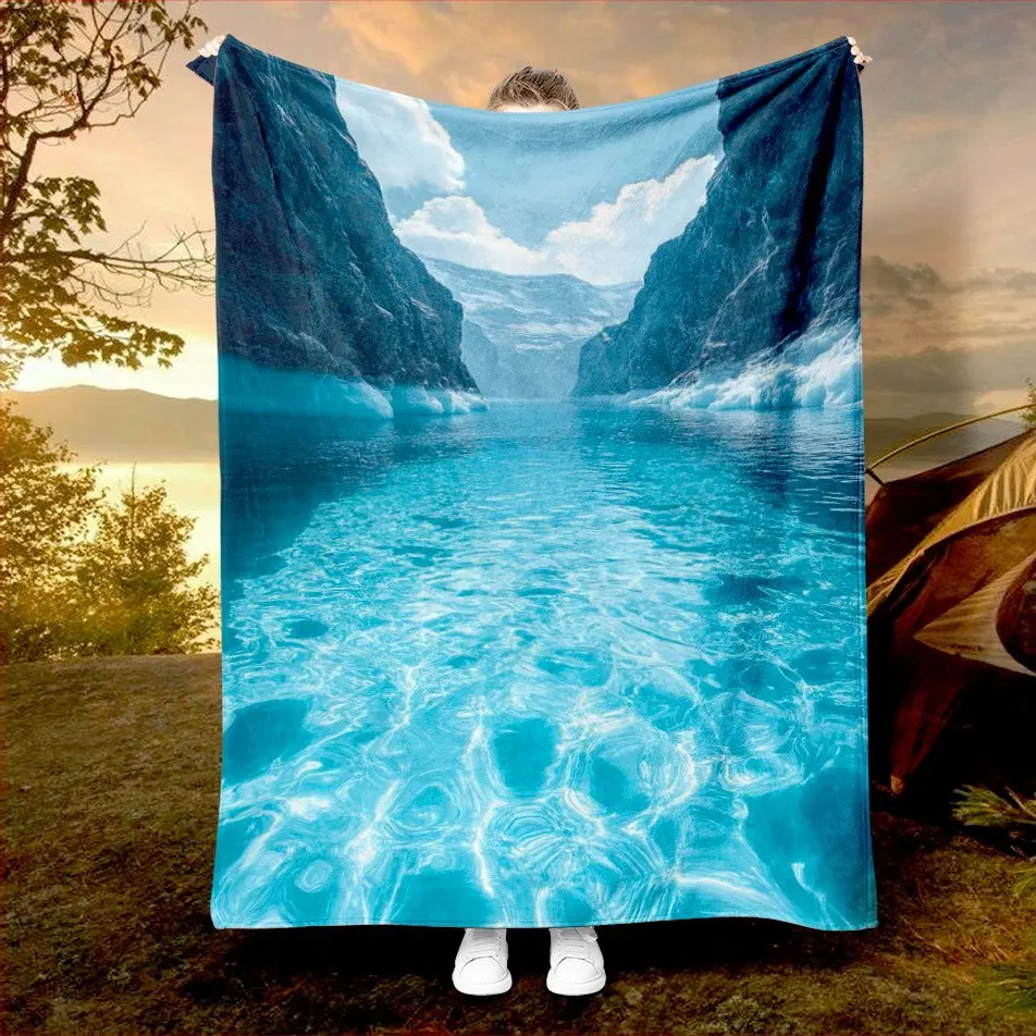 Outdoor Adventure Ideas - Crystal Lake Mountain View Deken Natuur