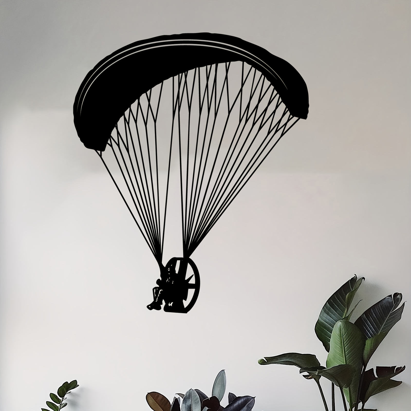 Outdoor Adventure Brands - Merk metalen wandkunst Skydiver Parachute muurschildering
