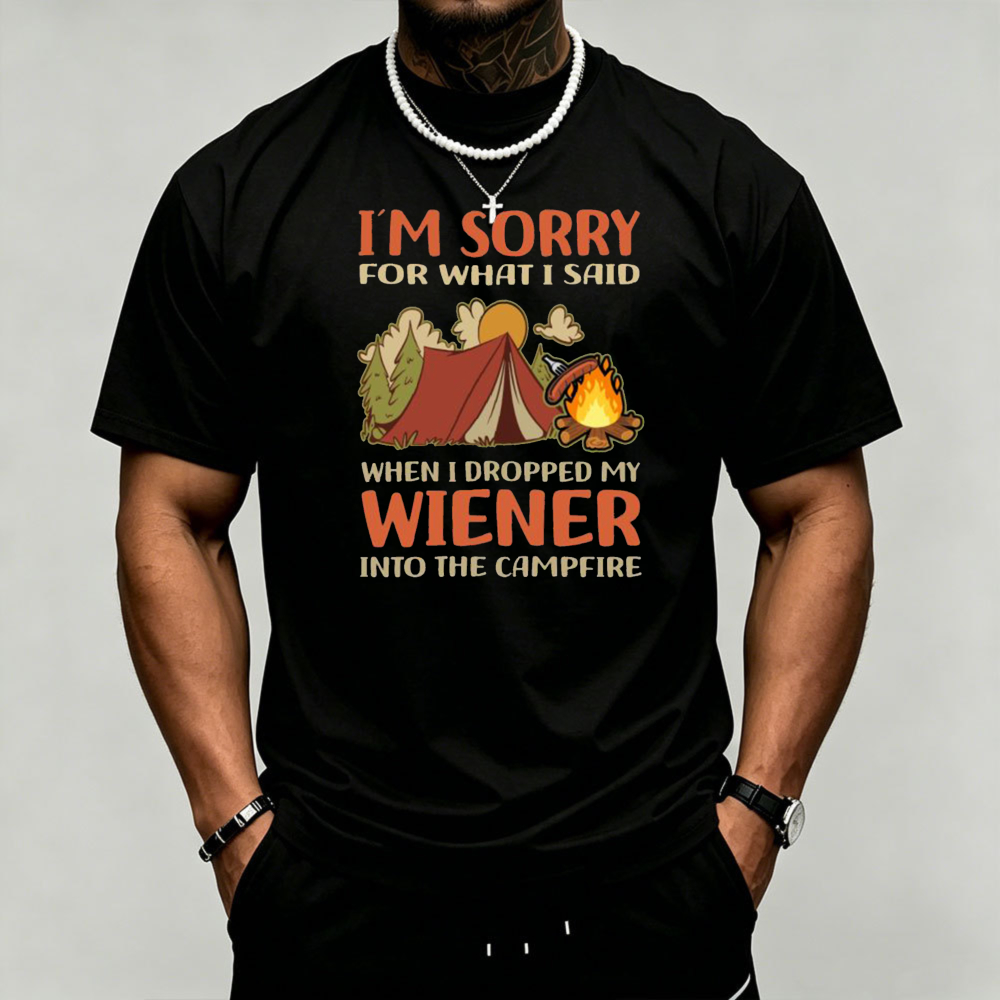 Outdoor Adventure Quotes - Camping Wiener Campfire Grafisch T-shirt voor