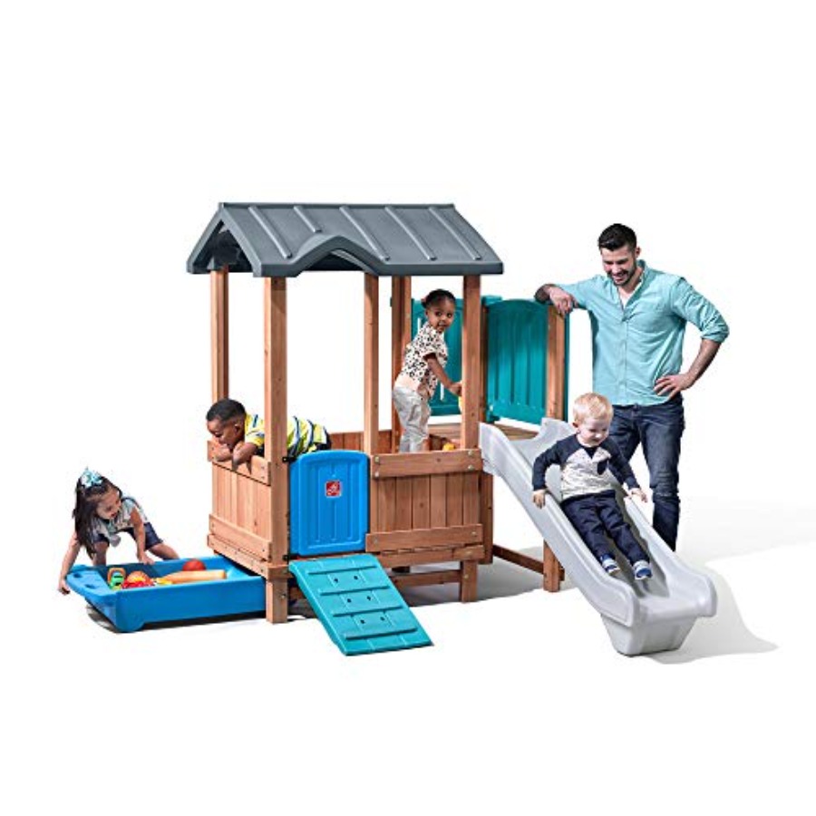 Outdoor Adventure With Kids - Woodland Adventure Speelhuis & Glijbaan, Buitenspeelset