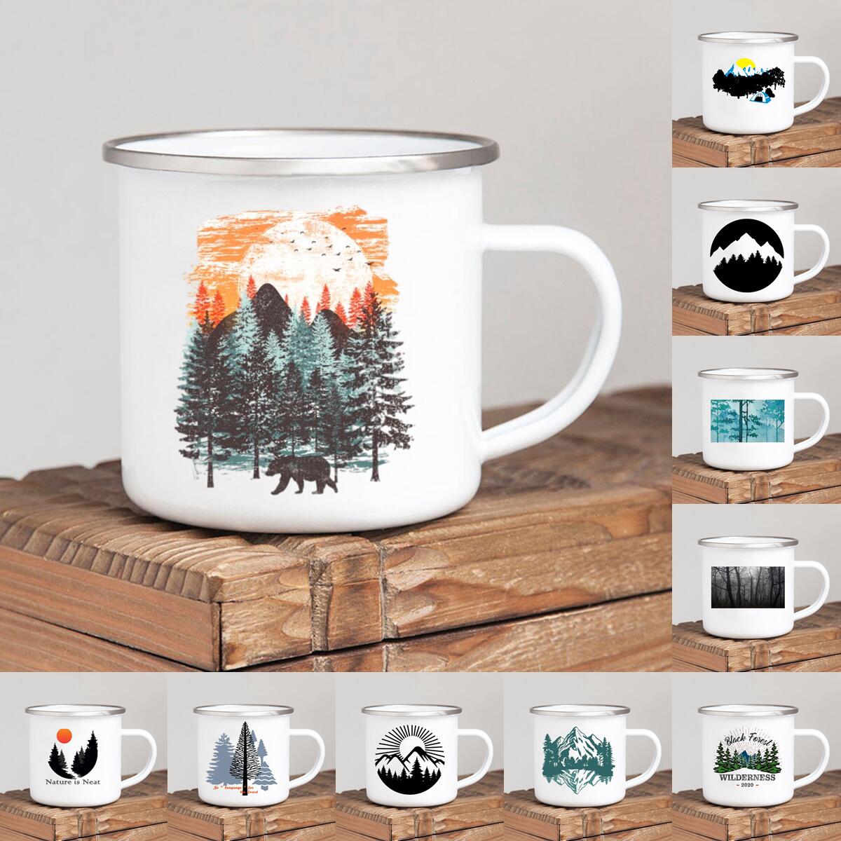 Outdoor Adventure Ideas - Forest Camp Emaille Koffiemok Avontuur Samen