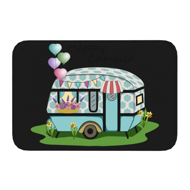 Outdoor Adventure Quotes - Custom Happy Camper Camping Deurmat Mat