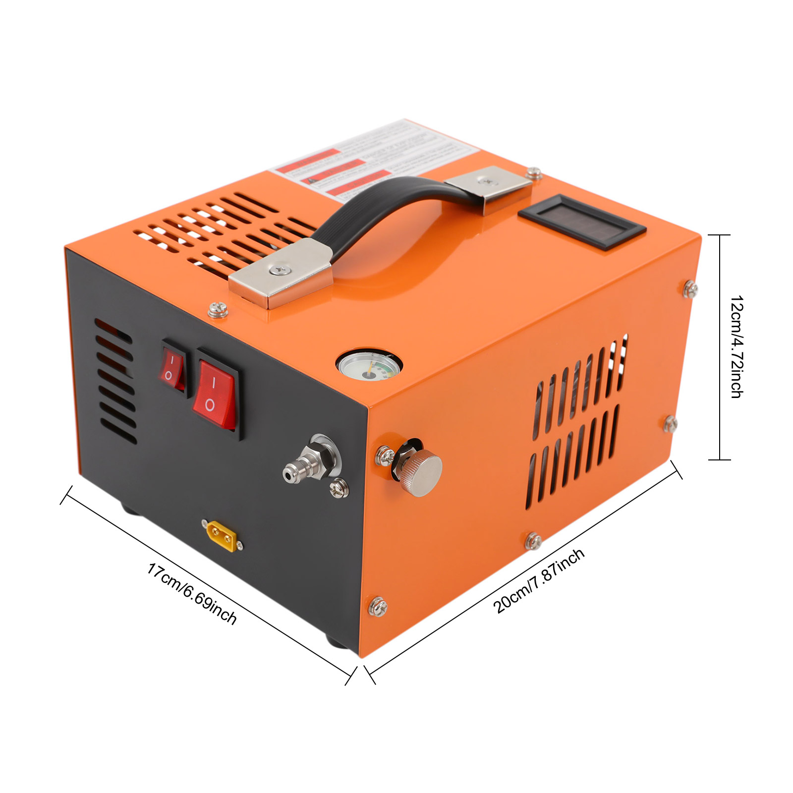 Oranje RVS hogedruk luchtcompr - Outdoor Adventure Ideas recensie en prijs