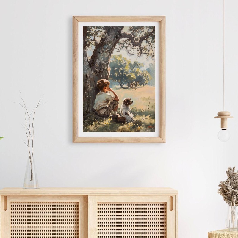 Vintage jongenskamer kunst pos - Outdoor Adventure With Kids recensie en prijs