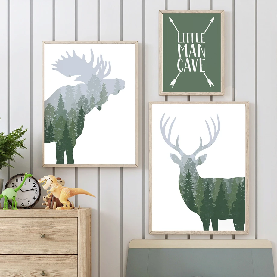 Green Woodland Deer Bear Moose - Outdoor Adventure Quotes recensie en prijs